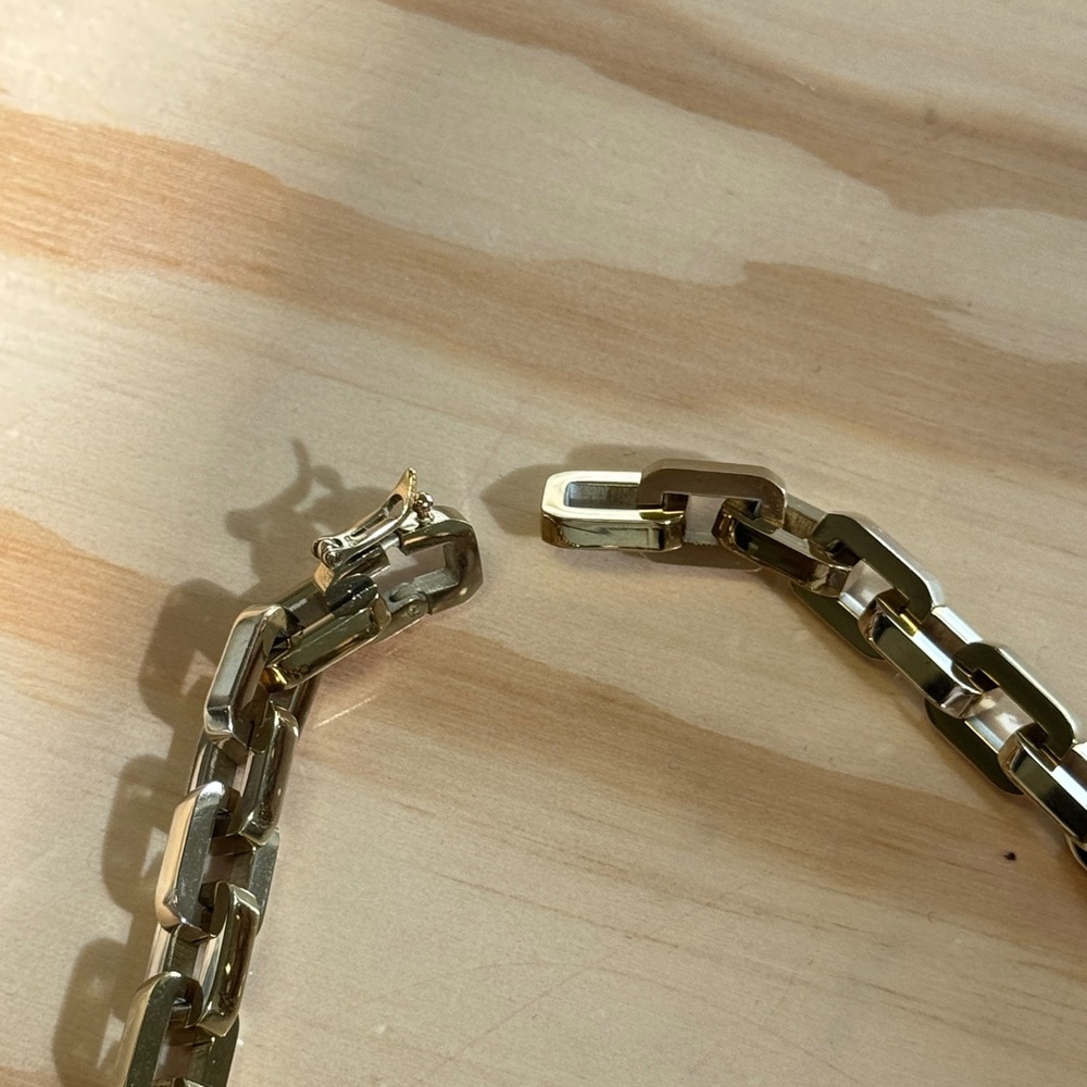 NEW Eddie Borgo Gold Supra Link Necklace Chain 18" 12K Gold Platted - Picture 4 of 5